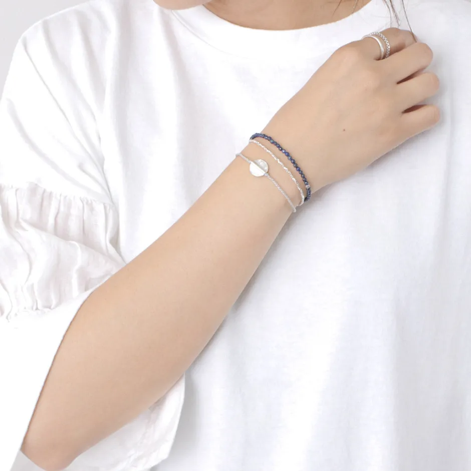 Anklets^PHADUA / Lapis Lazuli W-Wrap Bracelet blue