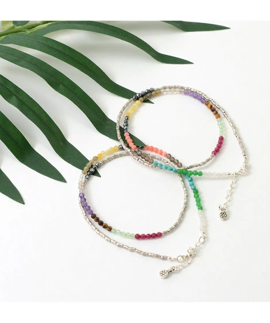 Anklets^PHADUA / Multi Stone Wrap Anklet multi-stone