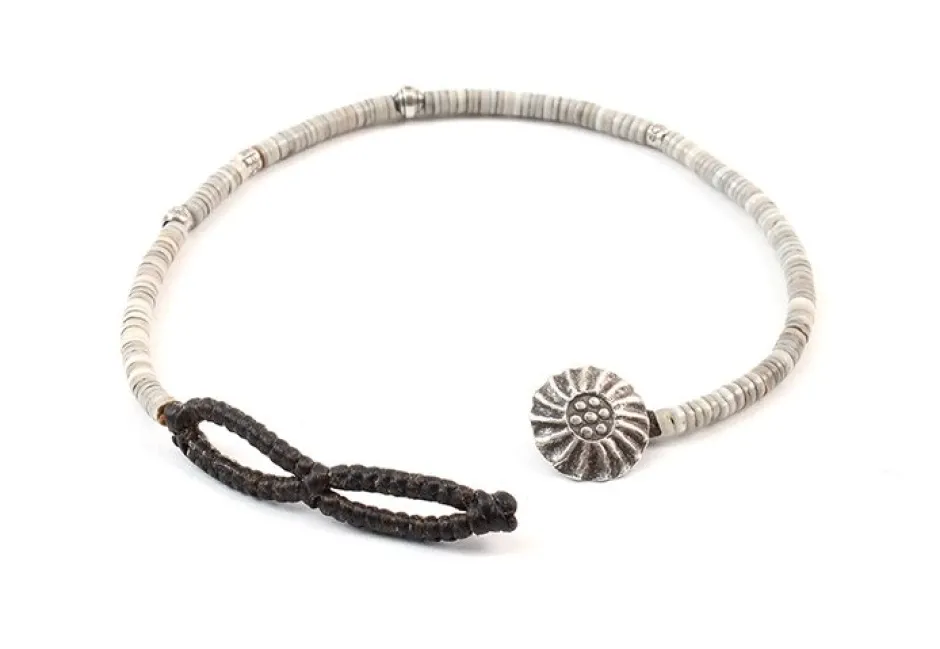 Anklets^PHADUA / Shell Beads / Wax Cord Bracelet natural