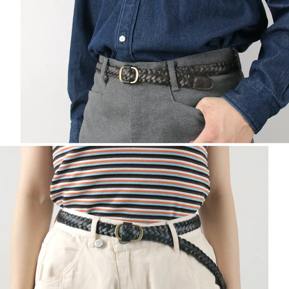 Belts^PHADUA / Sizeless Braid Leather Belt