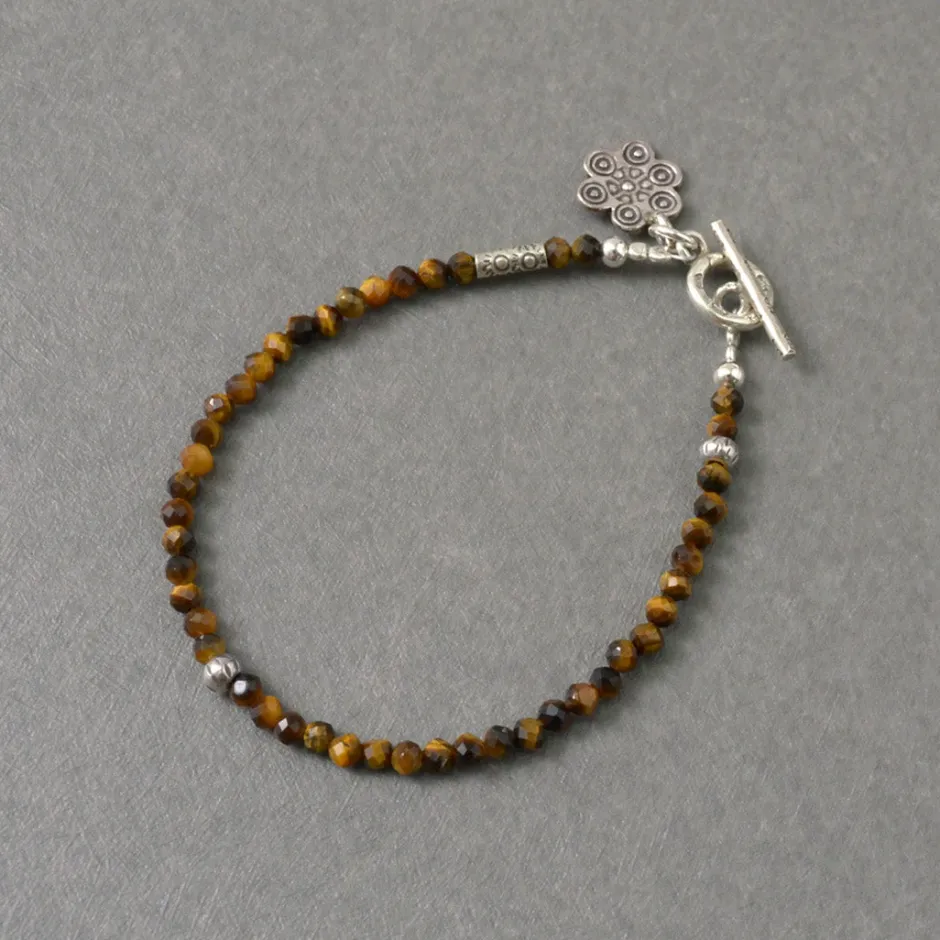 Anklets^PHADUA / Tiger Eye Bead Bracelet yellow