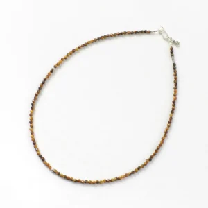 Anklets^PHADUA / Tiger Eye 3mm Cut Bead Necklace yellow