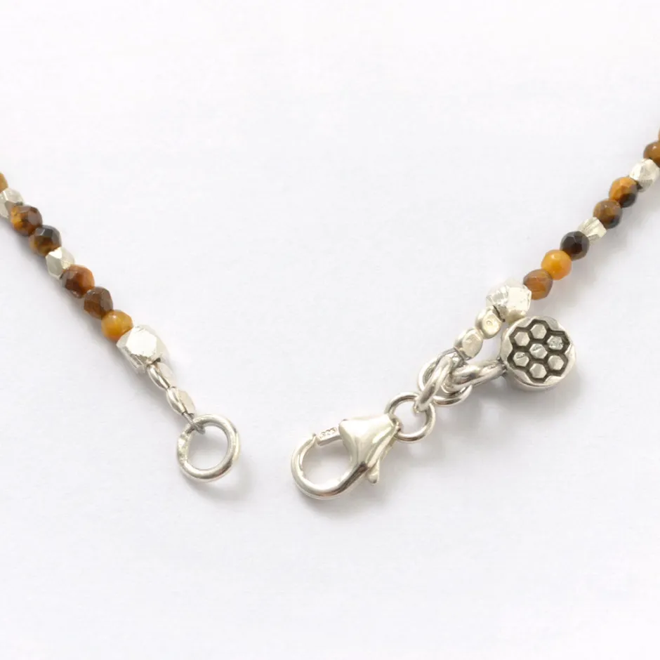 Anklets^PHADUA / Tiger Eye (2mm) Cut Beads Necklace/Anklet yellow