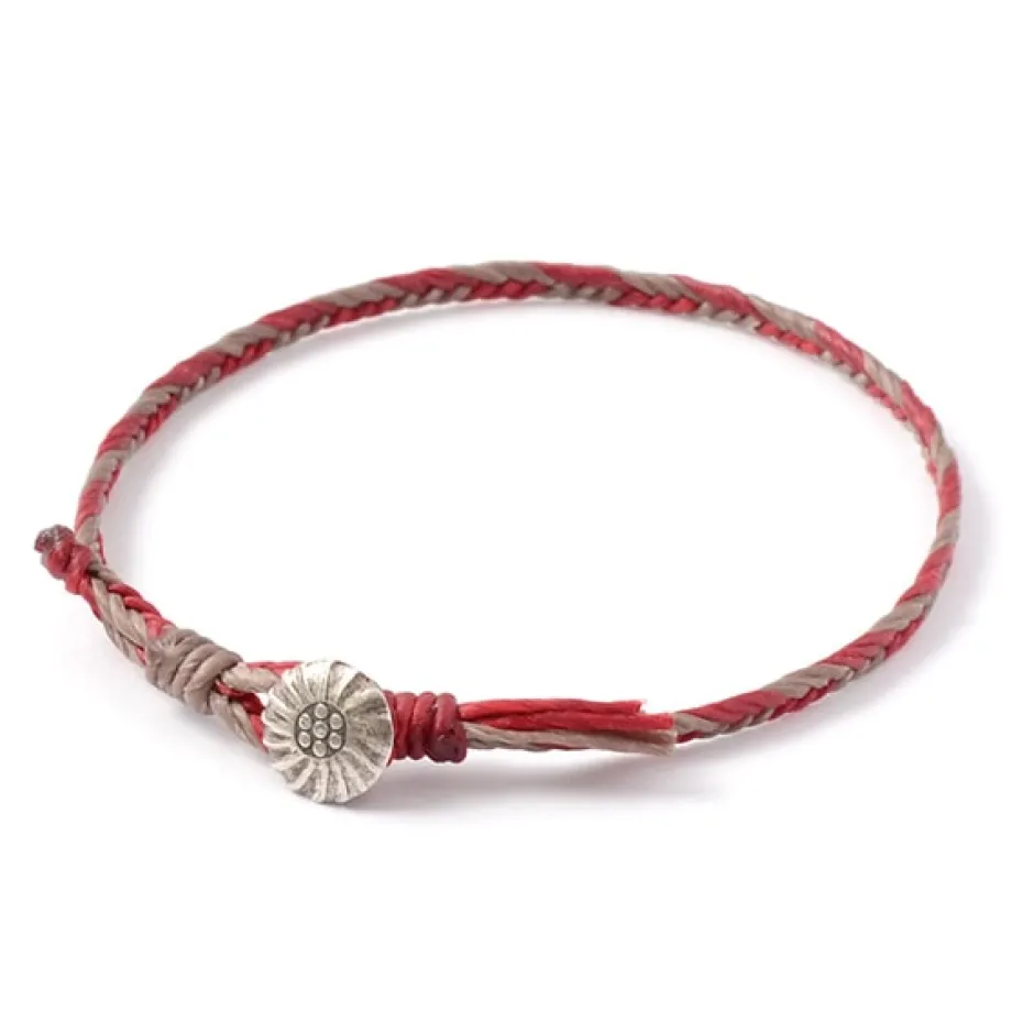 Anklets^PHADUA / 2-Tone Wax Cord Concho Anklet