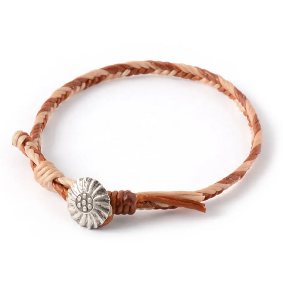 Anklets^PHADUA / 2-Tone Wax Cord Concho Bracelet