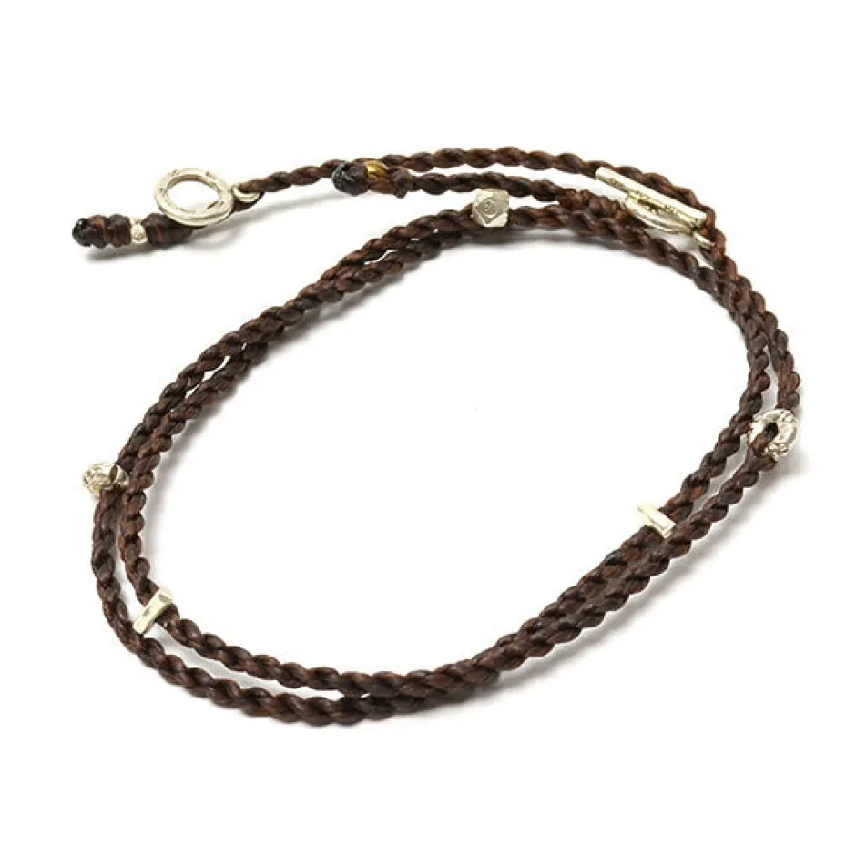 Anklets^PHADUA / Wax Cord Silver Necklace
