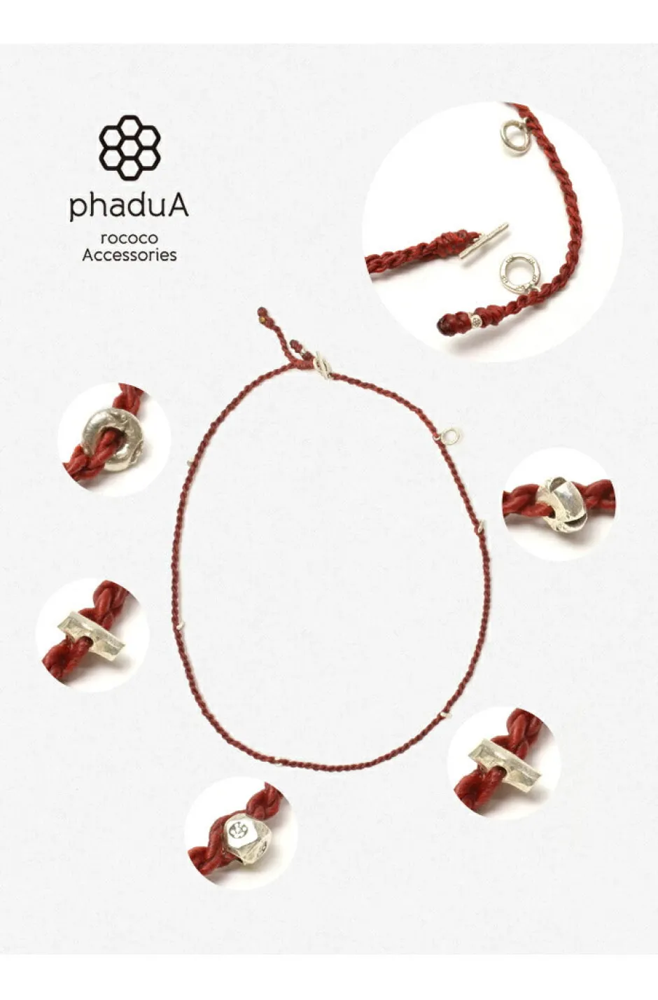 Anklets^PHADUA / Wax Cord Silver Necklace