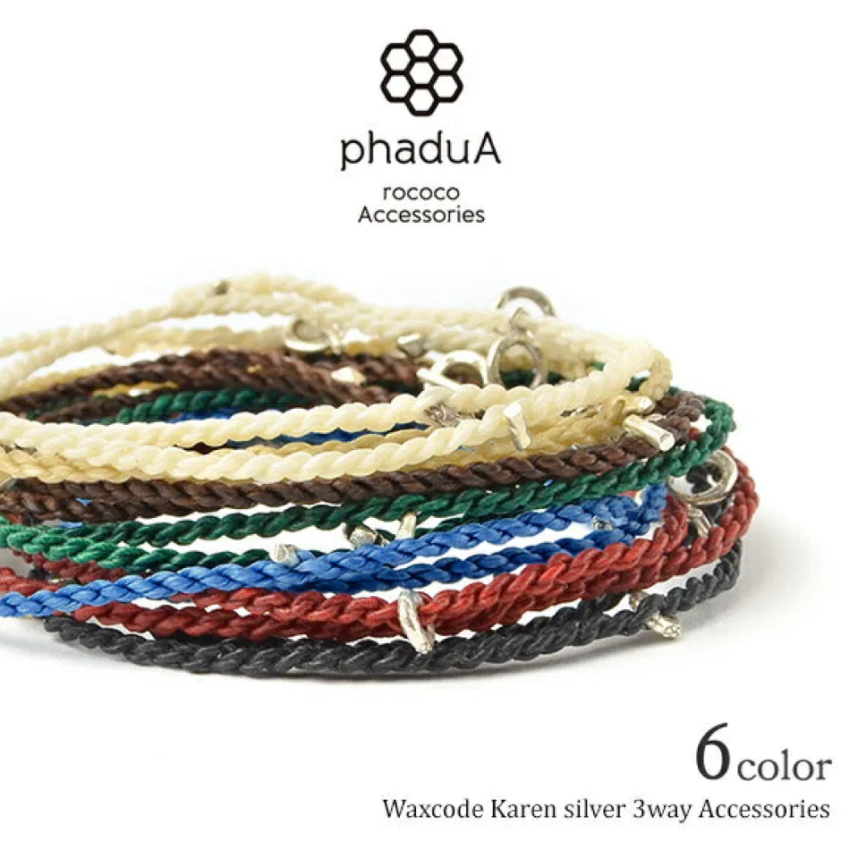 Anklets^PHADUA / Wax Cord Silver Necklace