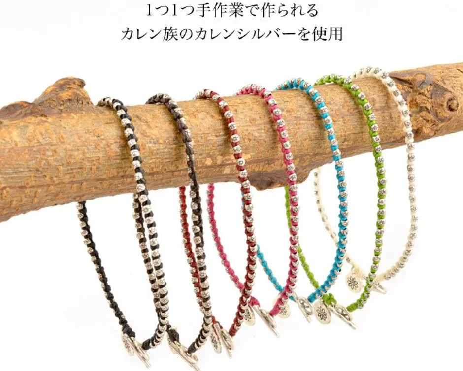Anklets^PHADUA / Wax cord silver series anklet