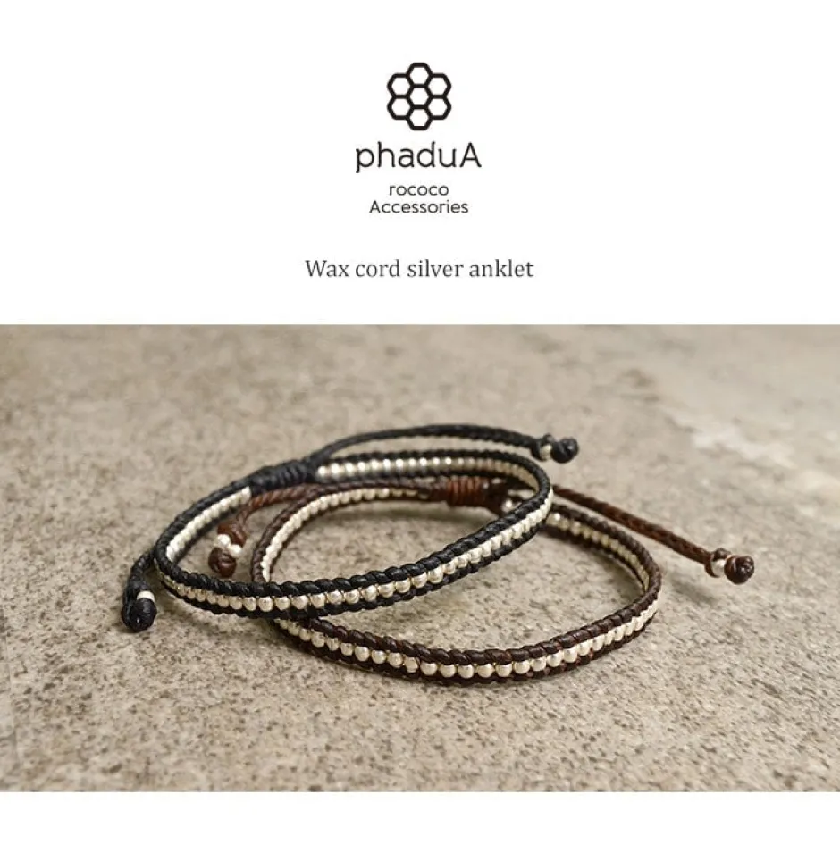 Anklets^PHADUA / Wax Cord Silver Series Anklet