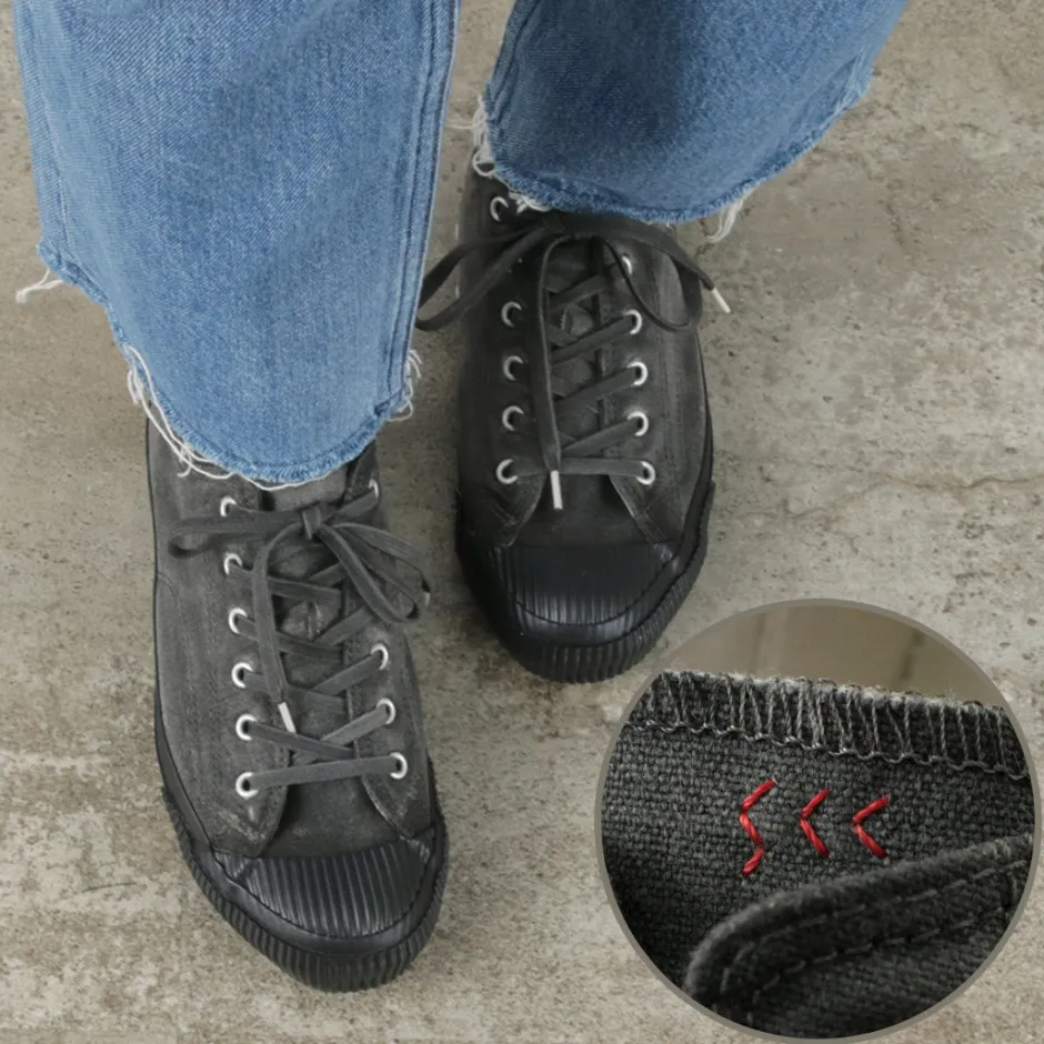 Sneakers^PRAS / Shellcap Low in Sumi Hand Dyedsneaker sumikuro