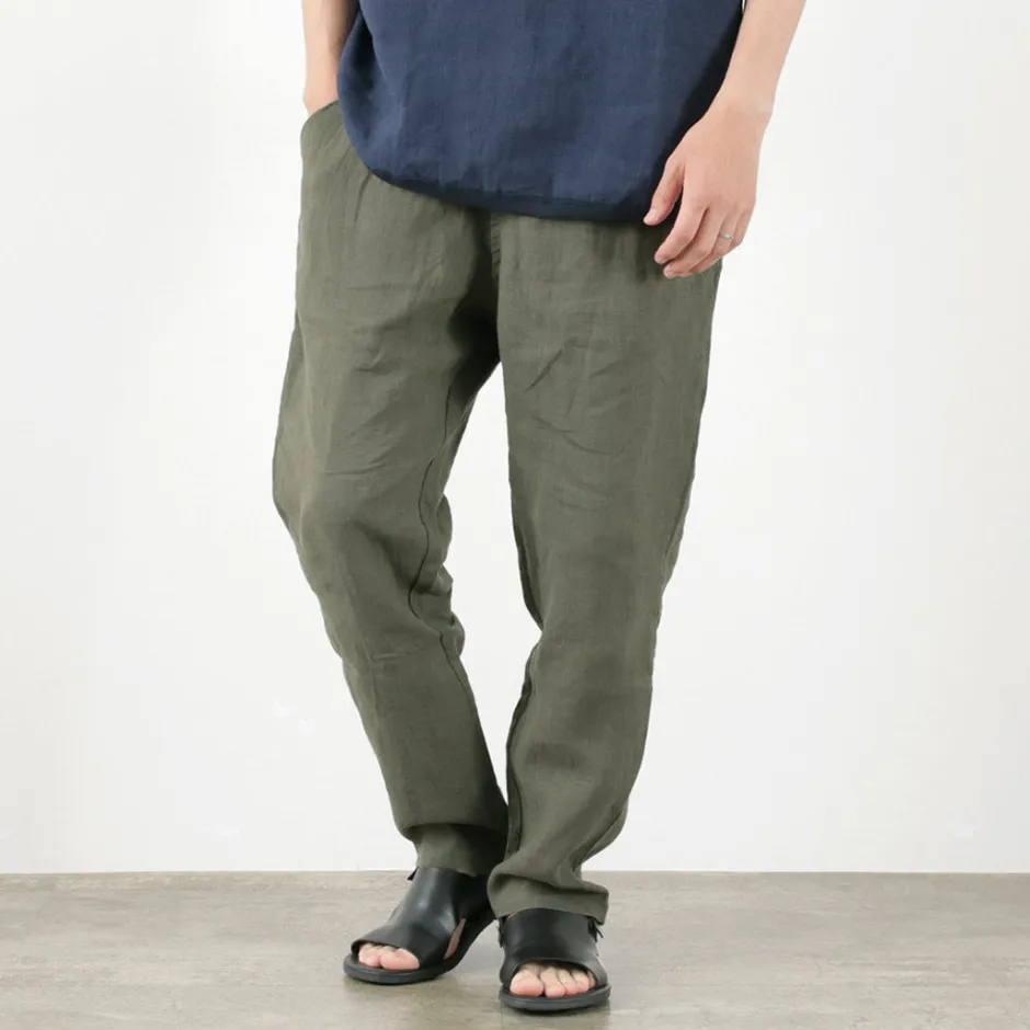 Trousers^RE MADE IN TOKYO JAPAN / French Linen Tucked Pants