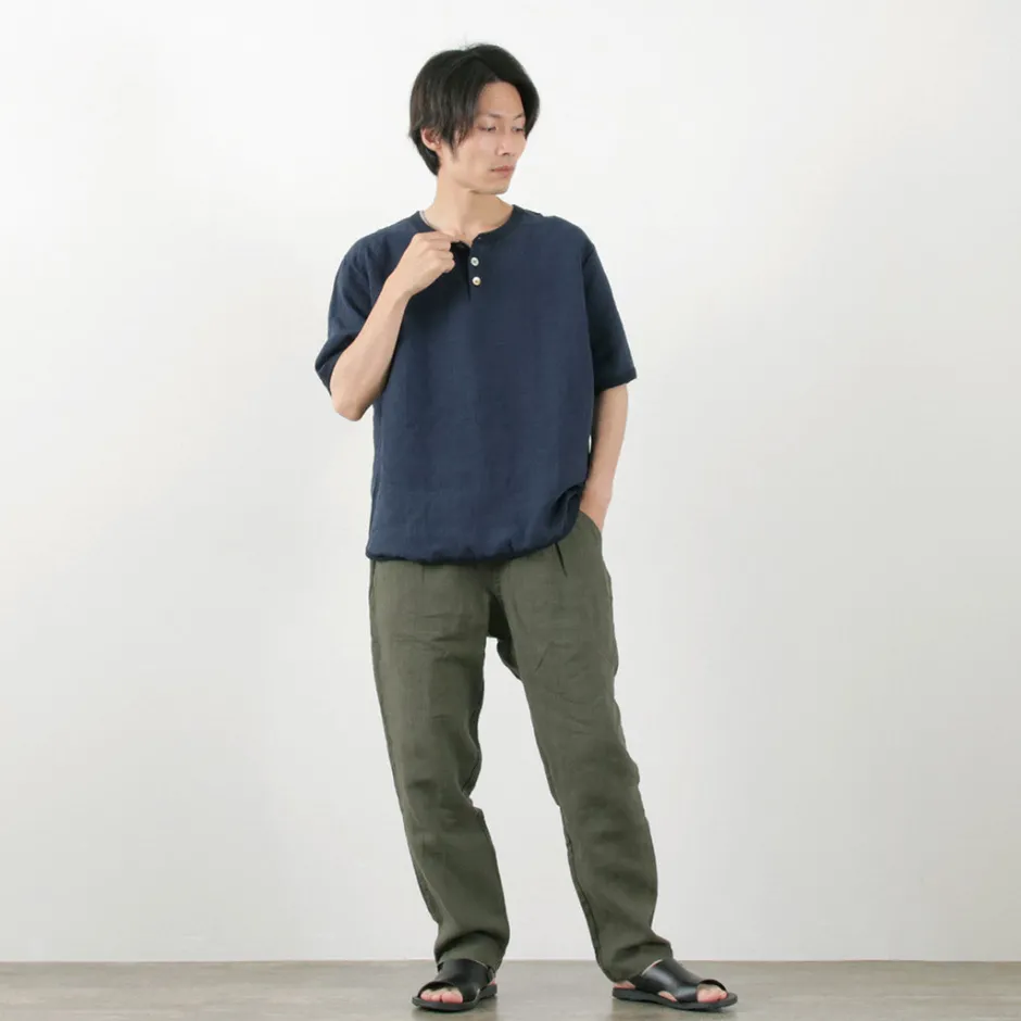 Trousers^RE MADE IN TOKYO JAPAN / French Linen Tucked Pants