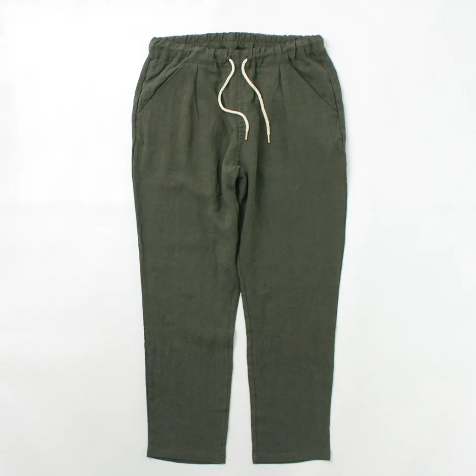 Trousers^RE MADE IN TOKYO JAPAN / French Linen Tucked Pants