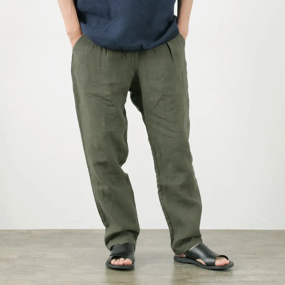 Trousers^RE MADE IN TOKYO JAPAN / French Linen Tucked Pants