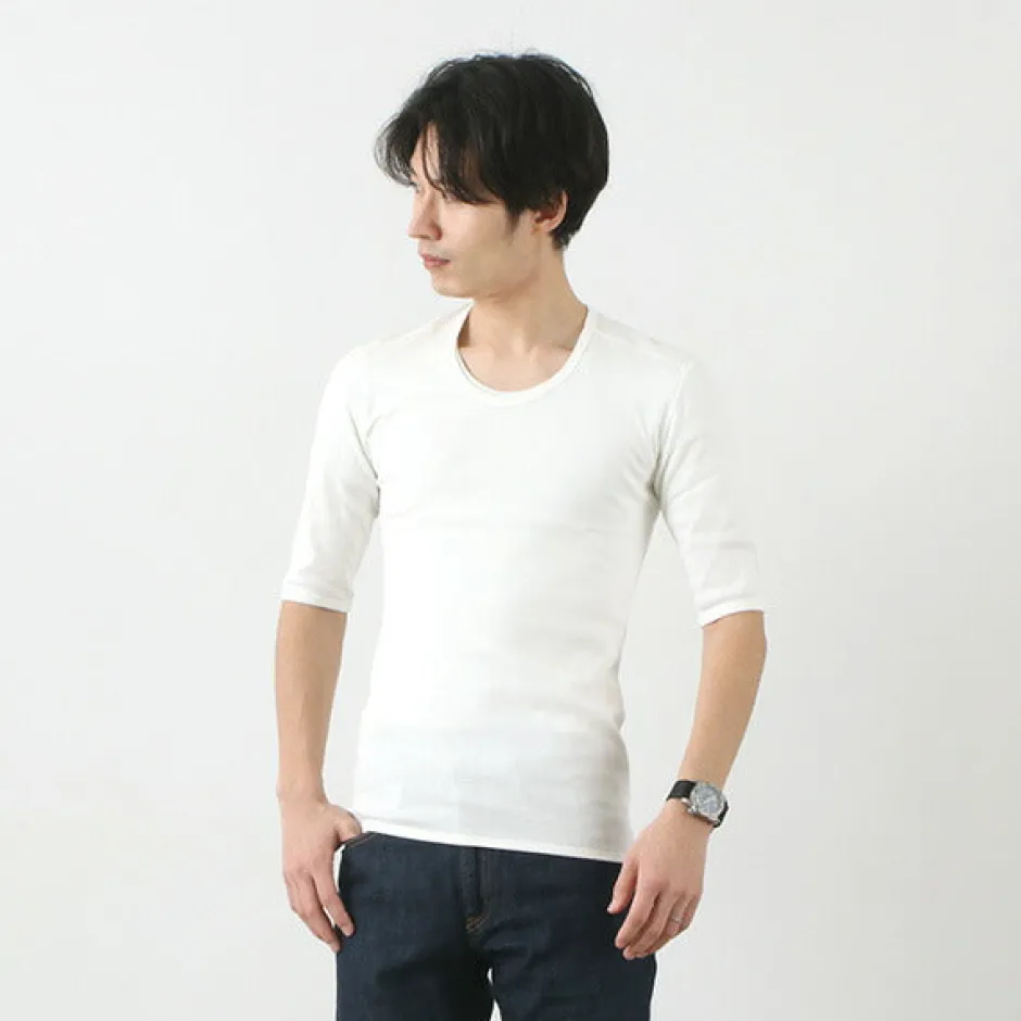 T-Shirts^RE MADE IN TOKYO JAPAN / Perfect Inner Half Sleeve U-Neck