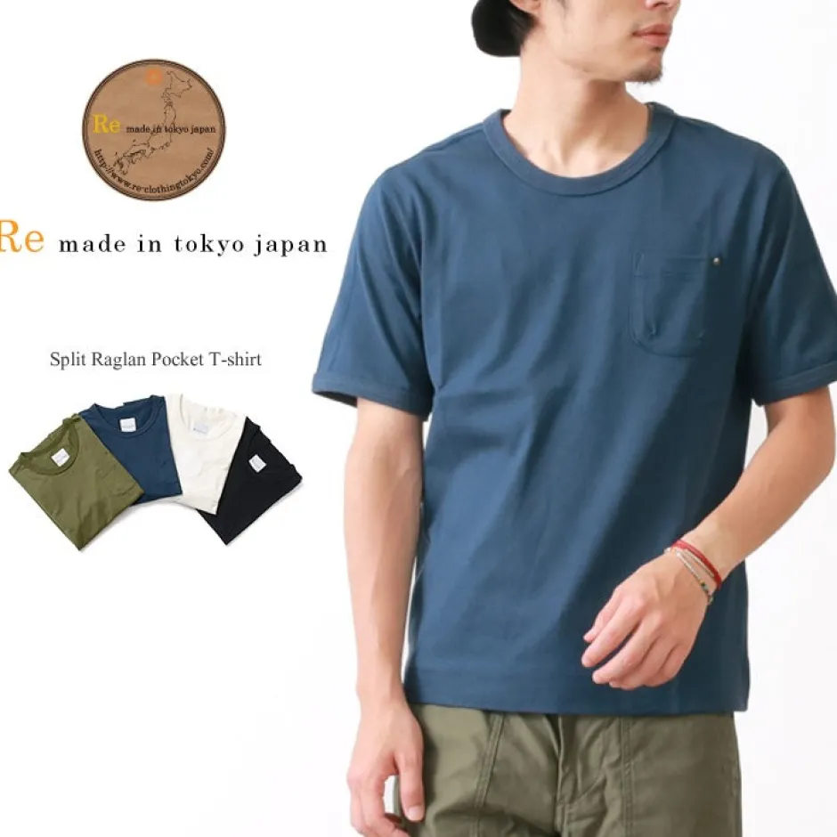 T-Shirts^RE MADE IN TOKYO JAPAN / Split Raglan Pocket T-Shirt