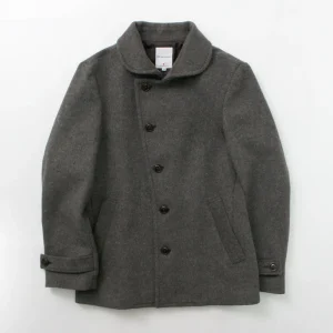 Coats^RE MADE IN TOKYO JAPAN / Wool Melton Stand Collar Pea Coat