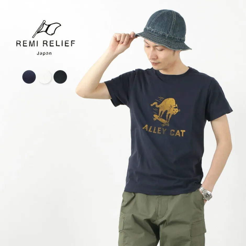 T-Shirts^REMI RELIEF / LW processed T-shirt (ALLEY CAT)