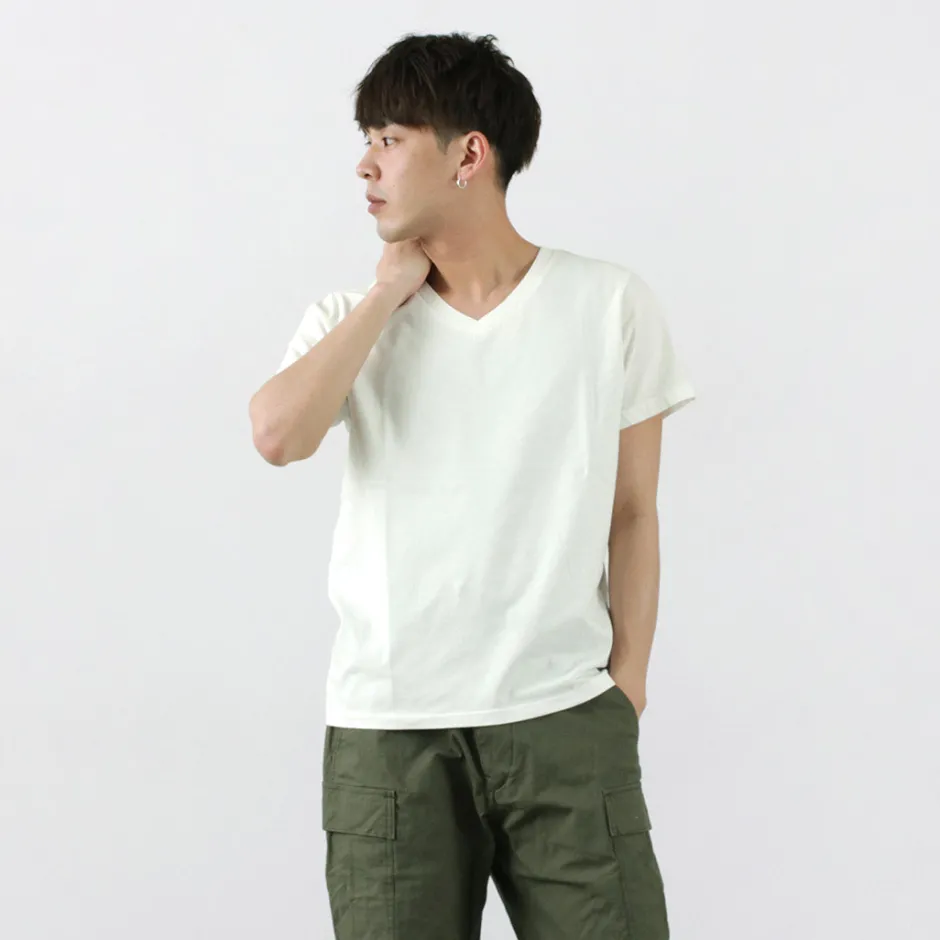 T-Shirts^REMI RELIEF / LW processed V-neck T-shirt