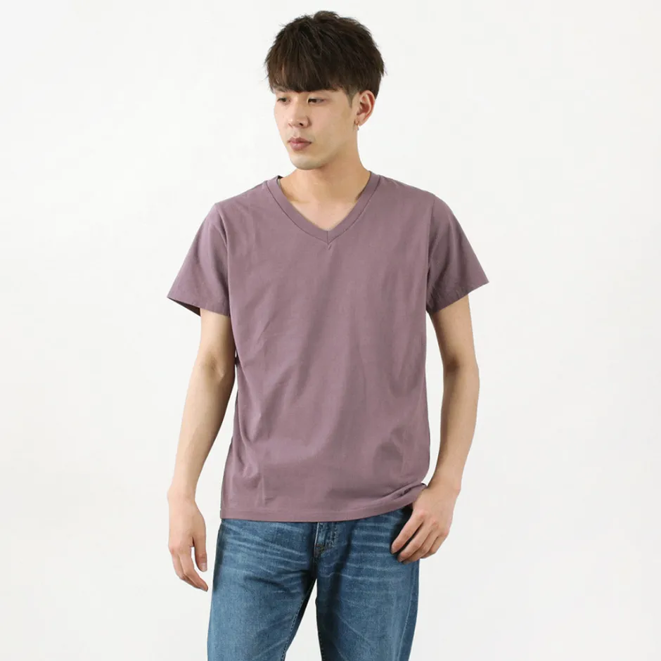 T-Shirts^REMI RELIEF / LW processed V-neck T-shirt