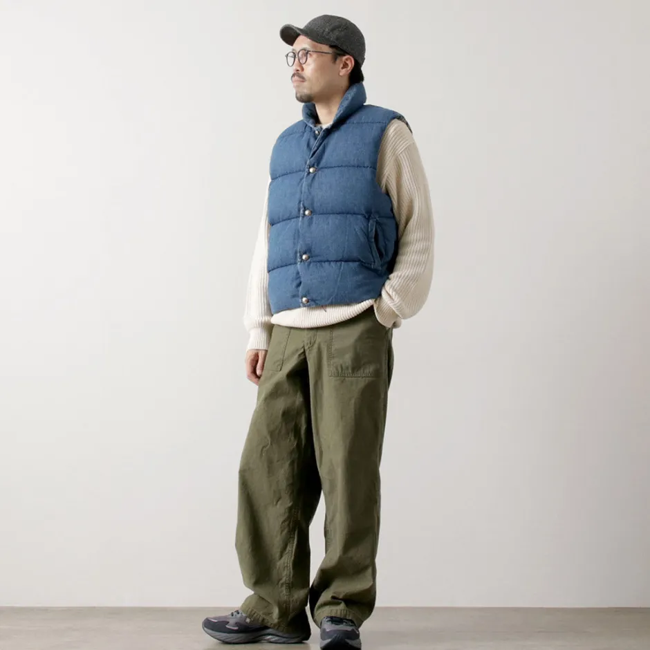 Down Wear | Vests^REMI RELIEF / Natural Processed Denim Down Vest