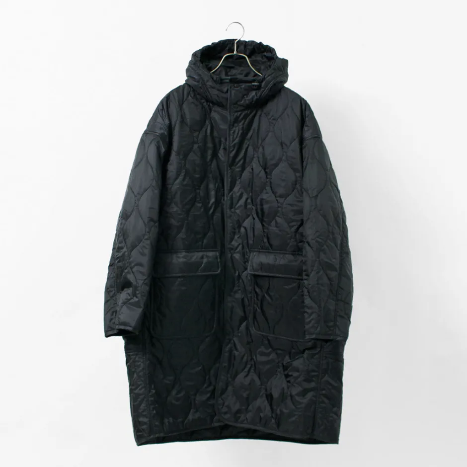 Coats^REMI RELIEF / Nylon Rip Gourd Quilted Coat Hoodie