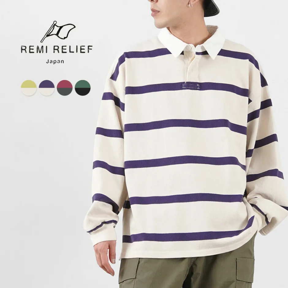 T-Shirts^REMI RELIEF / Stripe Rugger Shirt