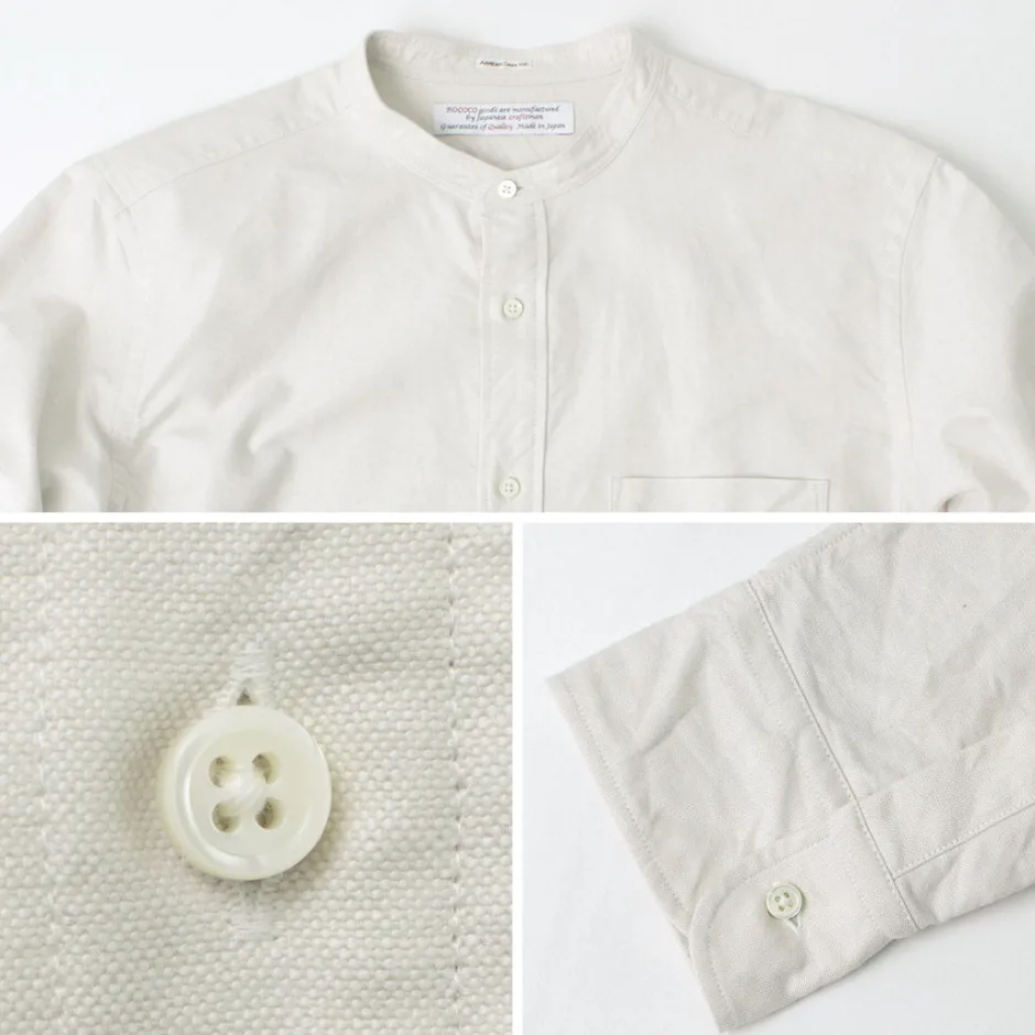 Shirts^ROCOCO / American Ox Band Collar Shirt