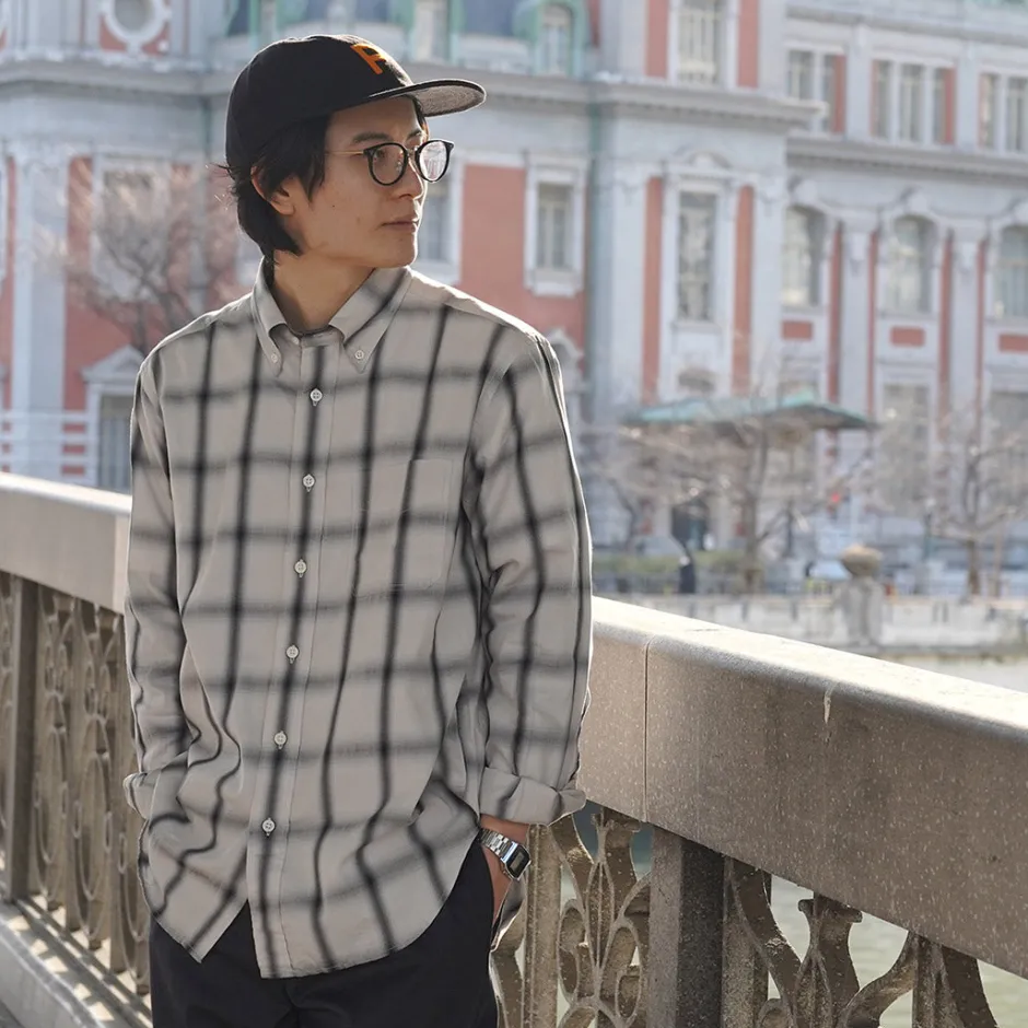 Shirts^ROCOCO / Ombre Check Button Down Shirt Classic Fit