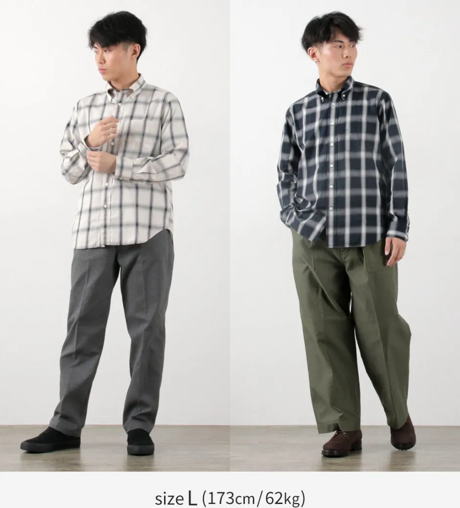 Shirts^ROCOCO / Ombre Check Button Down Shirt Classic Fit