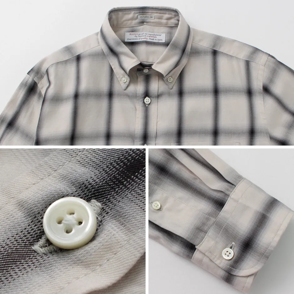 Shirts^ROCOCO / Ombre Check Button Down Shirt Classic Fit