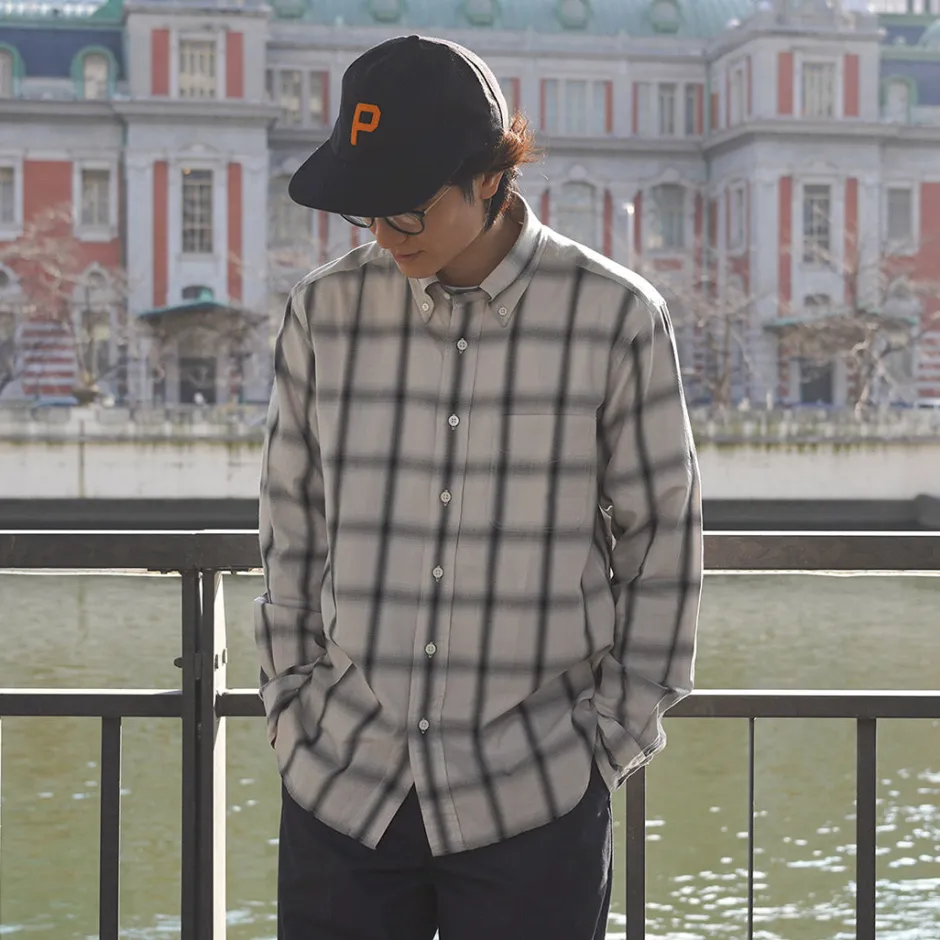 Shirts^ROCOCO / Ombre Check Button Down Shirt Classic Fit