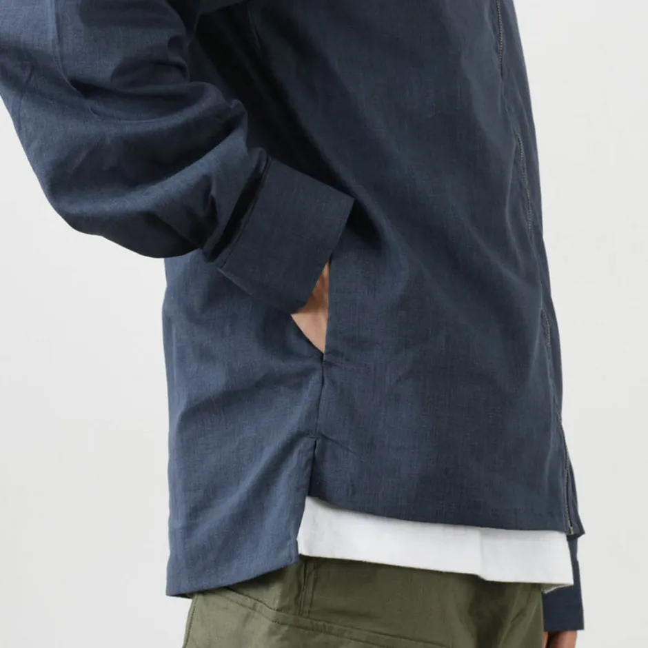 Cardigans^ROCOCO / Polylammy Coolmax stretch collarless shirt cardigan