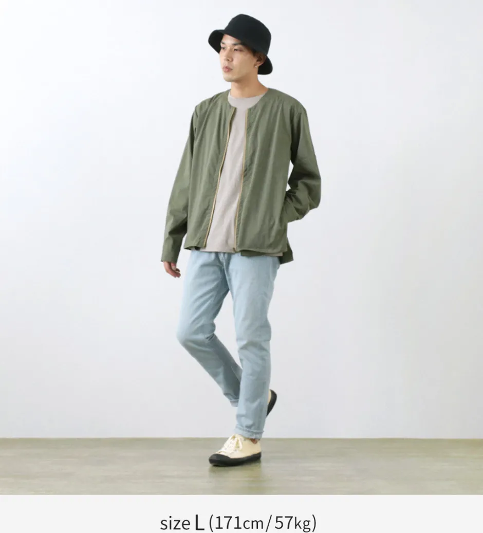 Cardigans^ROCOCO / Polylammy Coolmax stretch collarless shirt cardigan