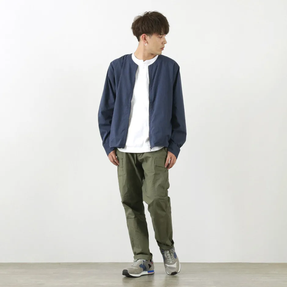 Cardigans^ROCOCO / Polylammy Coolmax stretch collarless shirt cardigan