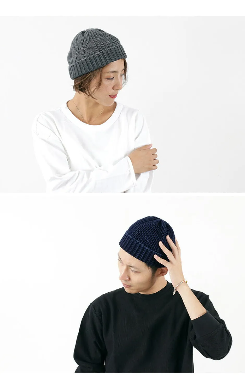 Hats^ROTOTO / Aran Cable Indigo Wax Cap