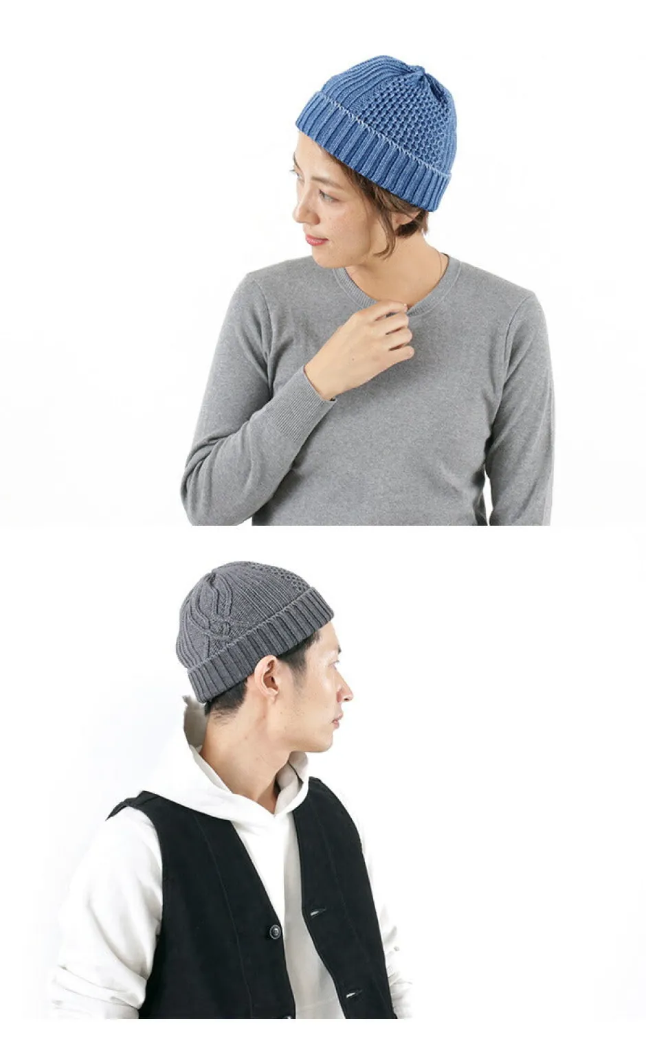 Hats^ROTOTO / Aran Cable Indigo Wax Cap