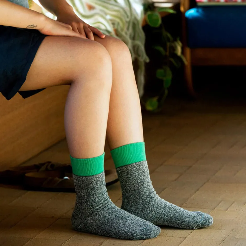 Socks^ROTOTO / Double Face Crew Socks Silk & Cotton