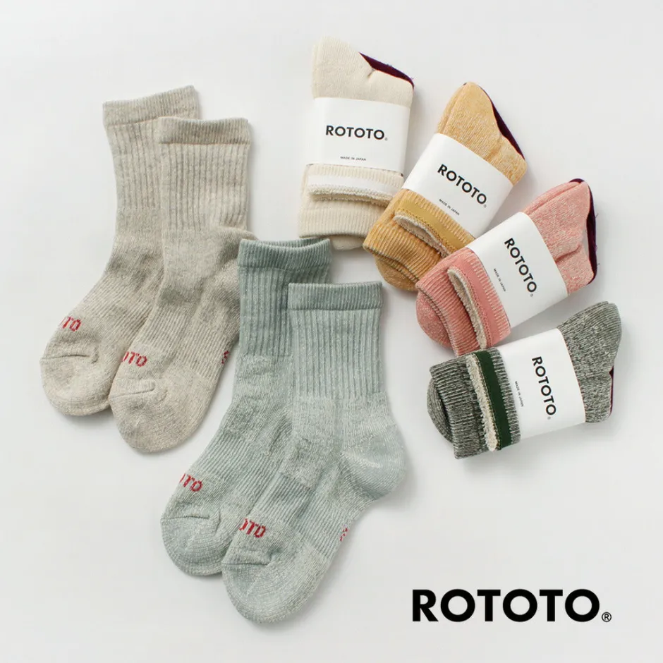 Socks^ROTOTO / Double Face Mini Crew Socks Organic Cotton