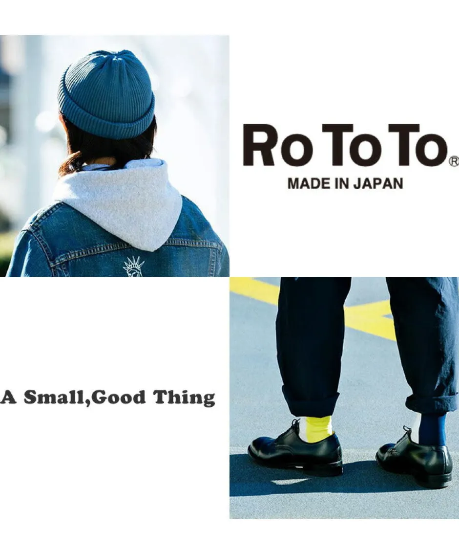 Hats^ROTOTO / Indigo Cotton Roll Up Beanie