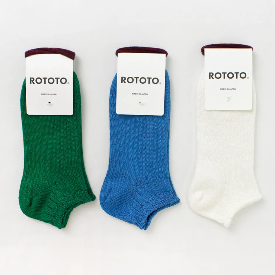 Socks^ROTOTO / Linen Cotton Rib Socks Short