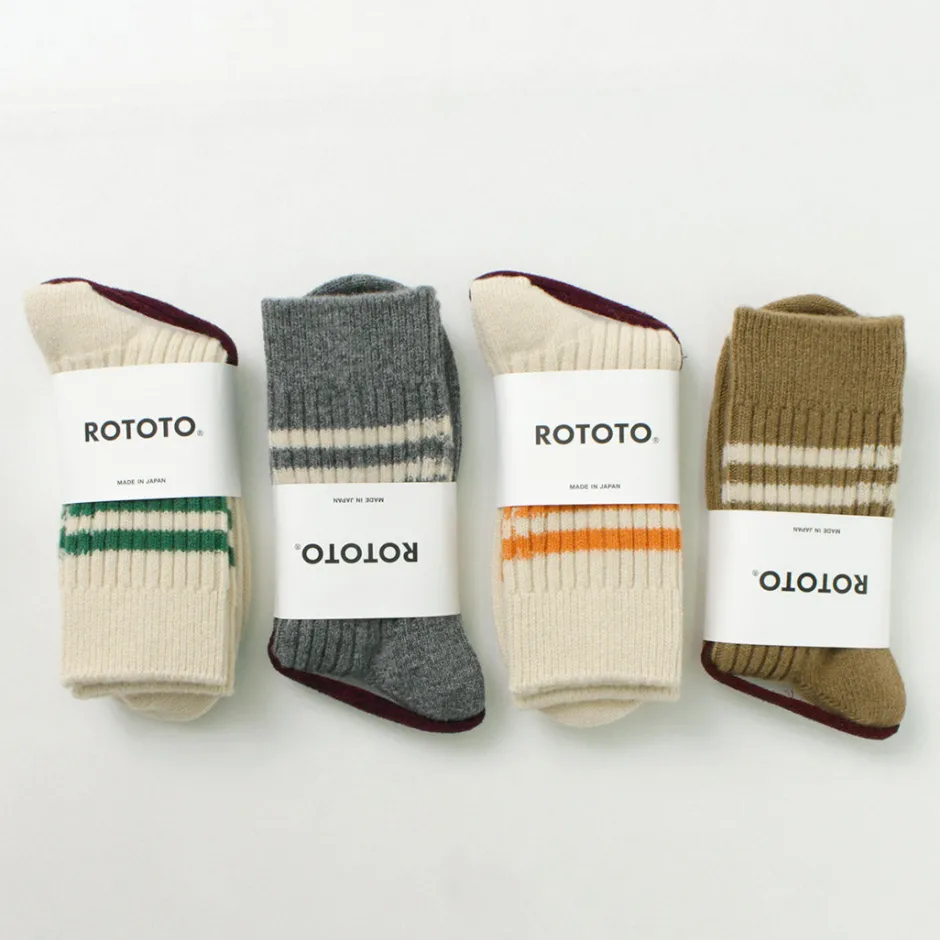 Socks^ROTOTO / Merino Lambs Wool Striped Socks