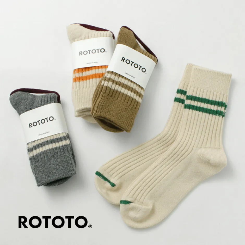 Socks^ROTOTO / Merino Lambs Wool Striped Socks