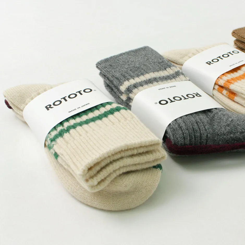 Socks^ROTOTO / Merino Lambs Wool Striped Socks