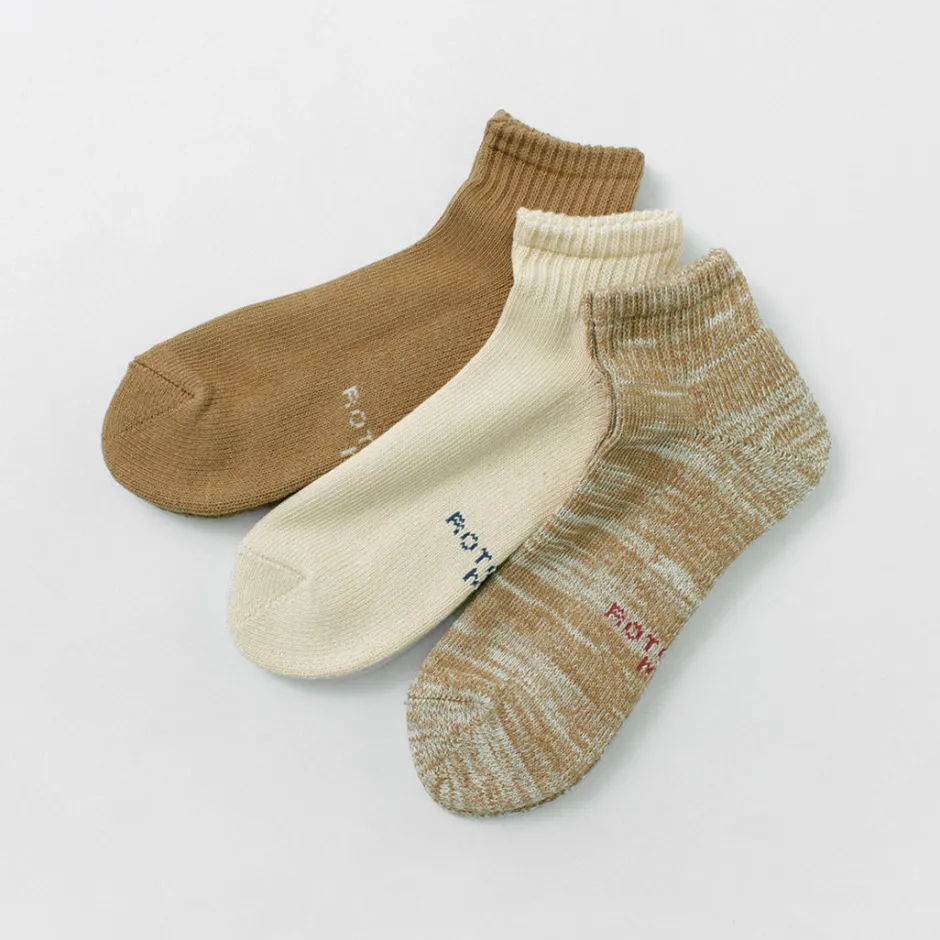 Socks^ROTOTO / Organic daily 3 pack ankle socks