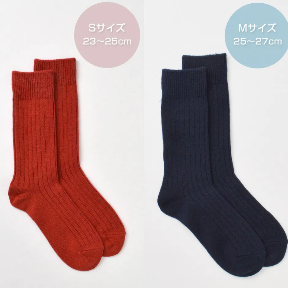 Socks^ROTOTO / R1327 Cotton wool ribbed crew socks