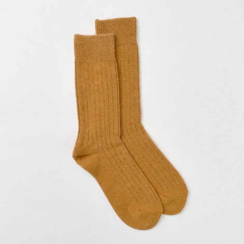 Socks^ROTOTO / R1327 Cotton wool ribbed crew socks