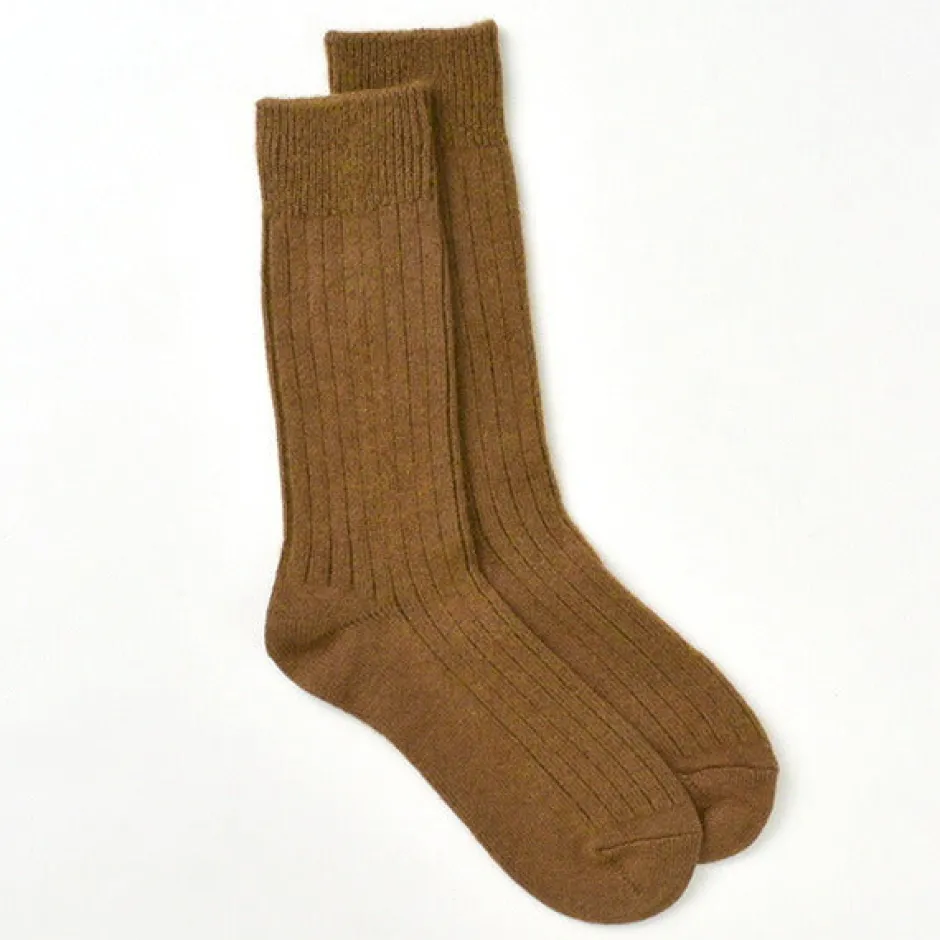 Socks^ROTOTO / R1327 Cotton wool ribbed crew socks