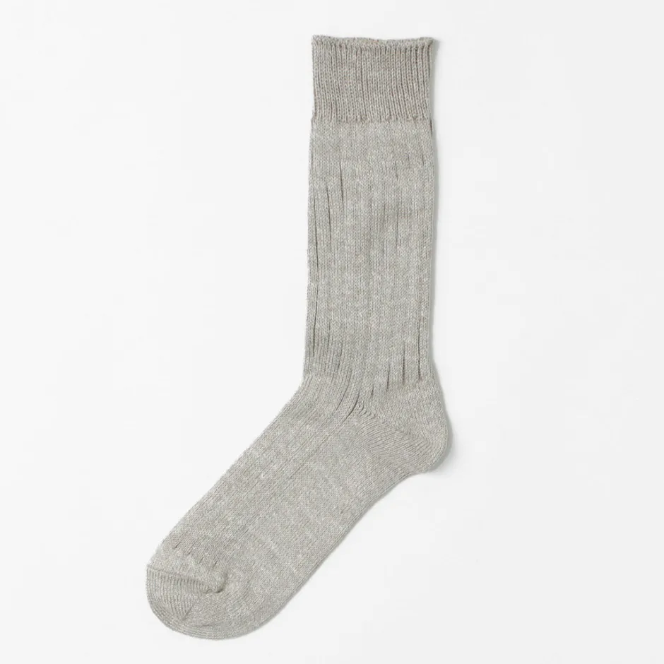 Socks^ROTOTO / R1461 linen cotton ribbed socks